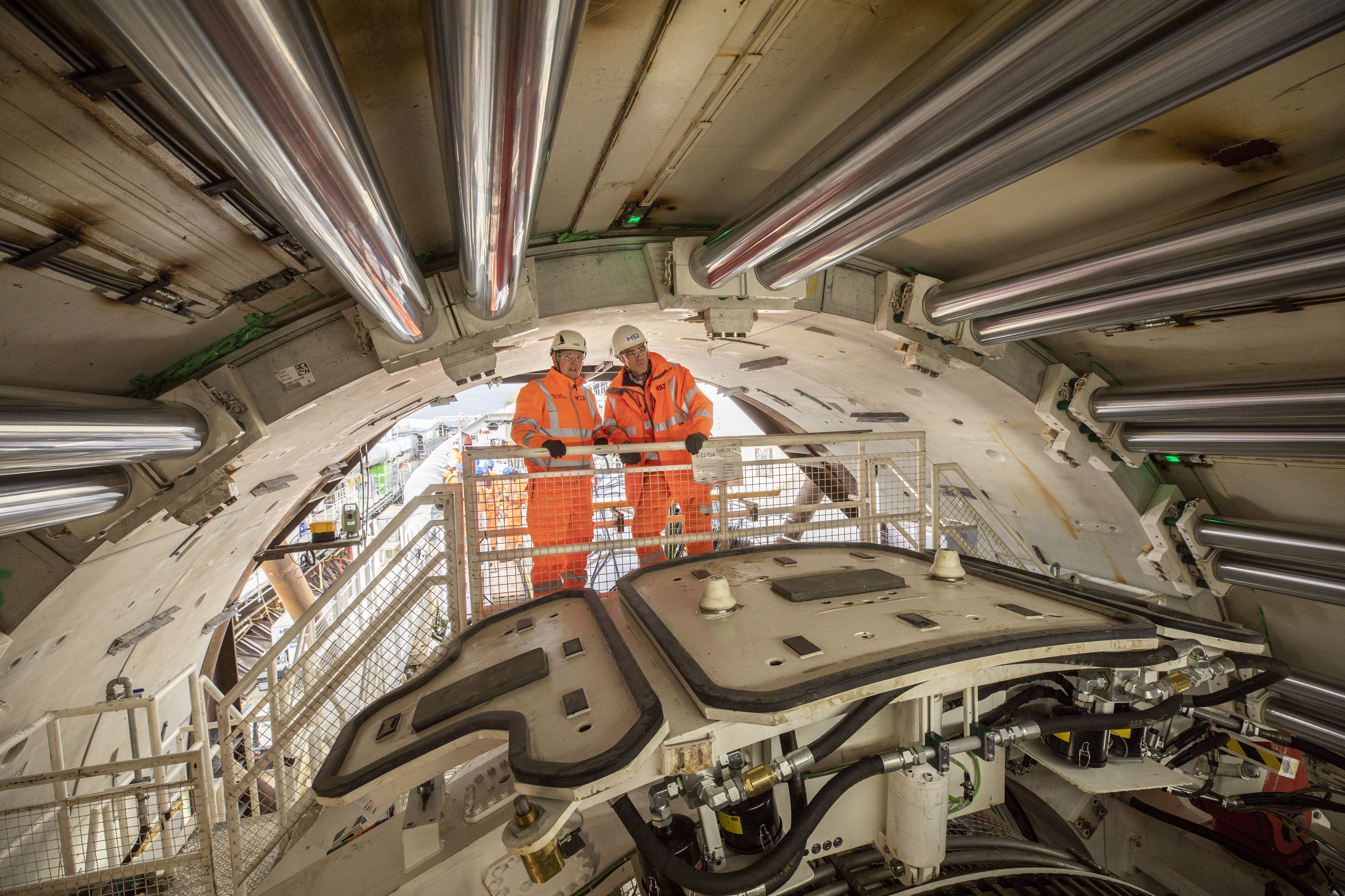 Two people on board a TBM