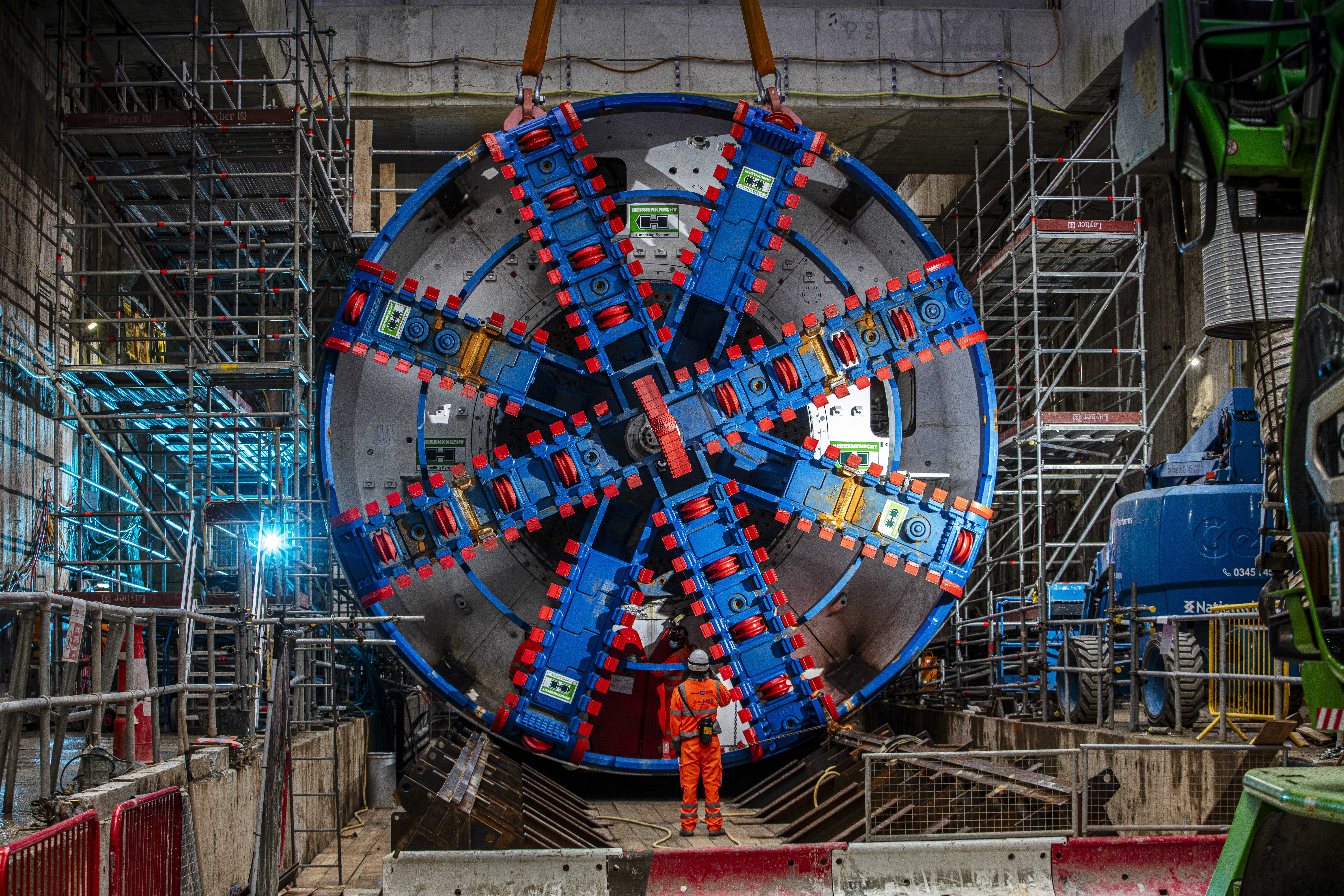Front view of a TBM cutterhead