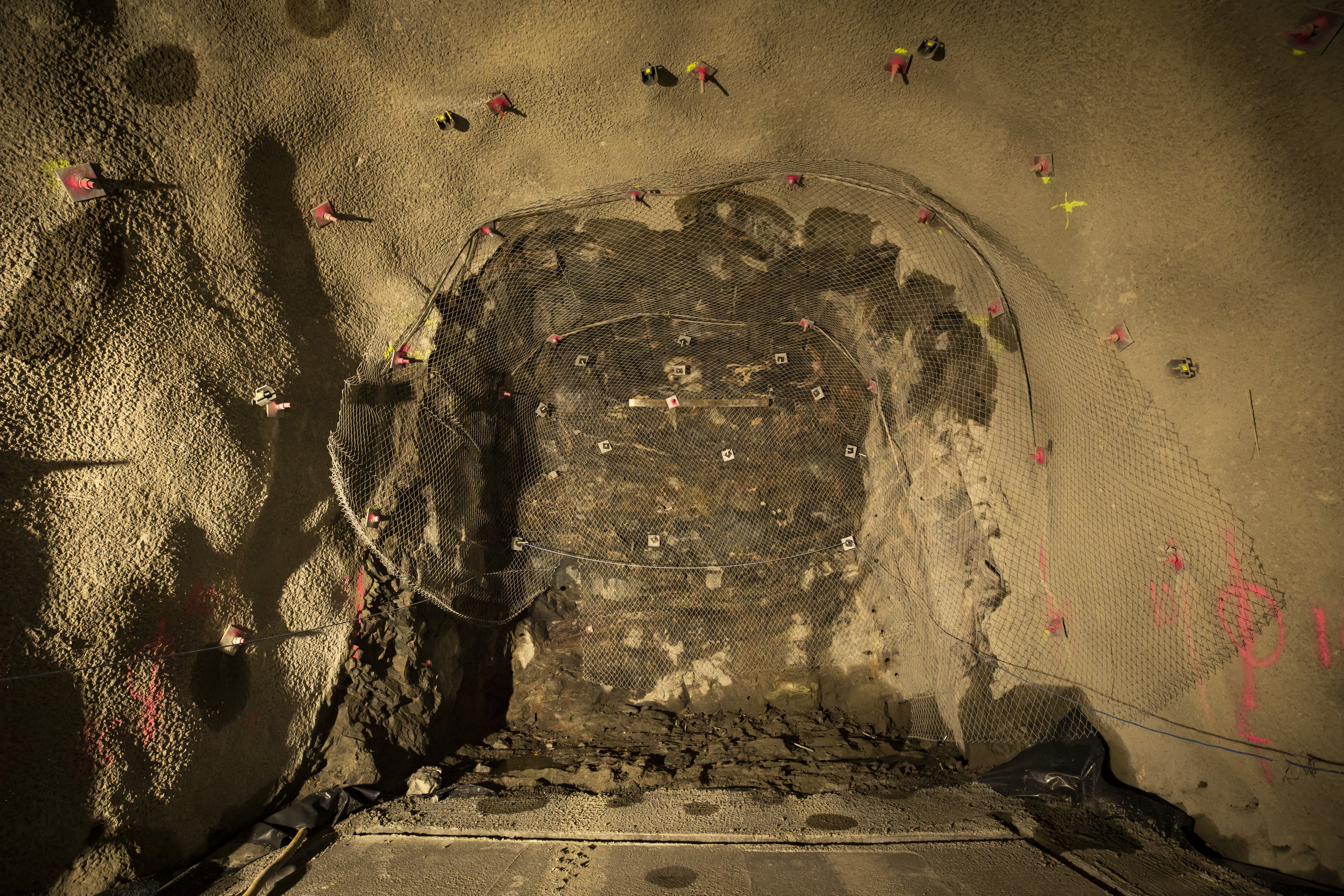 Drill and blast tunnelling technique in action