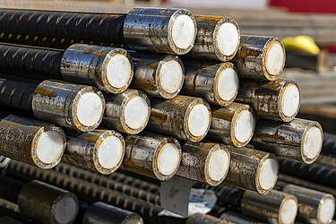 Pile of materials at the rebar facility