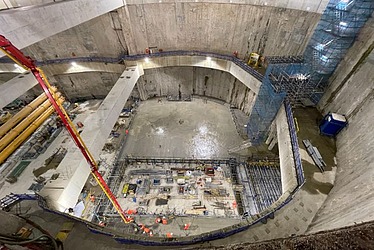 Concrete pour at the Victoria Road Crossover Box in London