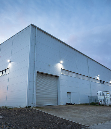 The external of the steel hall at the Woodsmith site