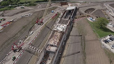 Construction of the Copthall Green Tunnel in the West Delivery Unit on the edge of London. 