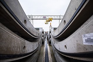 Segments stored on site at the Hartlepool Advanced Manufacturing Facility