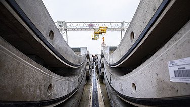 Segments stored on site at the Hartlepool Advanced Manufacturing Facility