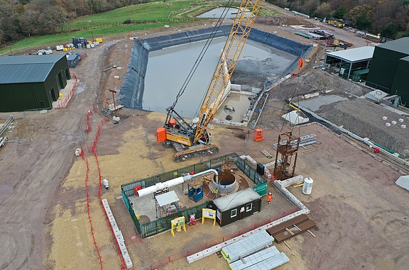Aerial image of the Woodsmith site showing the segments and the roads